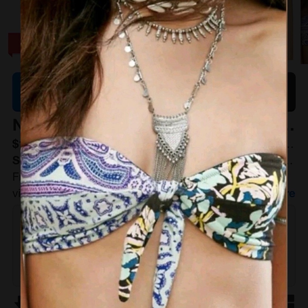 Free People Top Bralette Crop Sweet Heart Festival - Picture 4 of 8